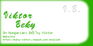 viktor beky business card